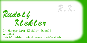 rudolf klekler business card